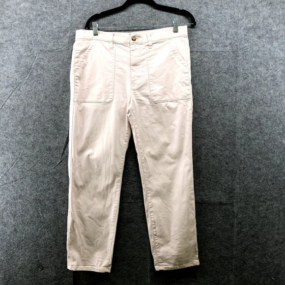 J. Crew 10'' Rise Utility Straight Pants Womens Size 30 Stretch Canvas Pink - Picture 1 of 10